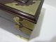 Antique Vintage Solid Rosewood Jewlery Box With Mother Of Pearl Inlaid Vhtf Nr Boxes photo 4