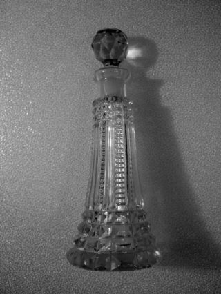 Antique Crystal Cut Glass Perfume Bottle W/ Dauber photo