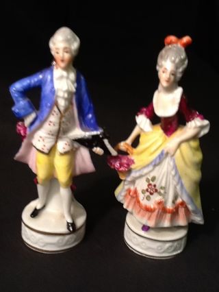 Exquisite Pair Of Antique German Porcelain Figurines Half Doll Related photo