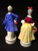 Exquisite Pair Of Antique German Porcelain Figurines Half Doll Related Figurines photo 1