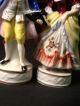 Exquisite Pair Of Antique German Porcelain Figurines Half Doll Related Figurines photo 2