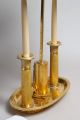 C.  1810 Antique Russian Empire Neoclassical Ormolu Bronze 2 Candles Shade Lamp Metalware photo 10