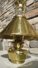 Antique Brass Hanging Oil Lamp Country General Store Oil Lamp Fixture Converted Lamps photo 8