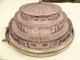 Vintage Old Antique Purple Amethyst Overhead Ceiling Light Cover Old Cut Glass Lamps photo 1