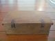 Old Vintage Woodenware Leather Hinged Box W/rope Side Handles Boxes photo 2