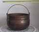 Large Copper Apple Butter Kettle,  Pot,  Cauldron W/handle,  13 