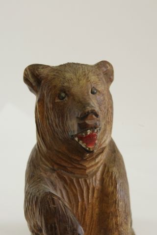 Carved Black Forest Bear Figure - Swiss/german Arts Crafts Mission Adirondack photo