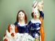 19thc Staffordshire Group Figure With Dog Figurines photo 5