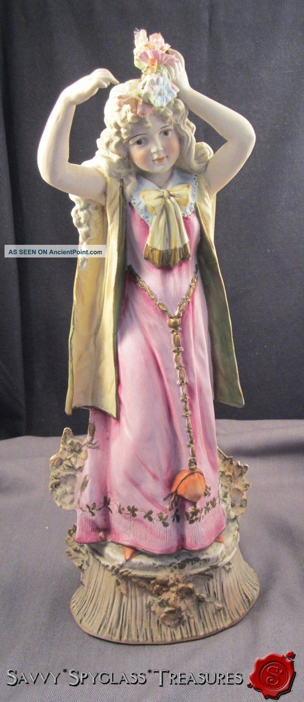 C1870 ' S Large Bisque Porcelain Gräfenthal Germany Girl Woman Figurine Figurines photo