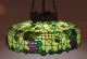 Morgan Jeweled Grape Leaded Glass Lamp Shade Chandelier Lamps photo 9