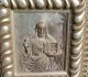 Unusual Antique French Silver On Bronze Religious Icon Framed Nr Metalware photo 1