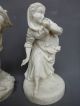 Pr.  Antique Parian Hide And Seek Figures Girl Boy Figurine Figurines photo 4