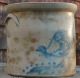 Antique Stoneware 4 Gallon Cobalt Crock. . .  Chicken Feeding. . .  Damaged In Kiln Crocks photo 3