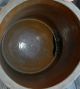 Antique Stoneware 4 Gallon Cobalt Crock. . .  Chicken Feeding. . .  Damaged In Kiln Crocks photo 4