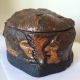 Vintage Antique Hand Carved Wood Folk Art Snuff Tobacco Box Cypress Tiger Rare Boxes photo 3