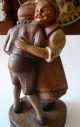 Vintage Anri Carved Wood Figurine Sculpture Italy Couple Dancing Carved Figures photo 3