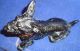 Vintage Cold Painted Metal Made In Austria Black Scottish Terrier Dog Pipe Rest Metalware photo 10