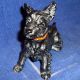 Vintage Cold Painted Metal Made In Austria Black Scottish Terrier Dog Pipe Rest Metalware photo 11