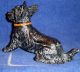 Vintage Cold Painted Metal Made In Austria Black Scottish Terrier Dog Pipe Rest Metalware photo 8