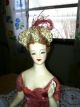 Florence Ceramics Figurine With Brocade Dress Rare 1940 ' S Figurines photo 1