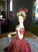 Florence Ceramics Figurine With Brocade Dress Rare 1940 ' S Figurines photo 2