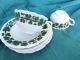 Meissen Porcelain 4 Cups And 4saucers With Green Ornament Other photo 3