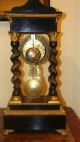 S.  Marti & C.  Ie French Antique C.  19th Empire Marquetery Gilt Bronze Portico Clock Clocks photo 4