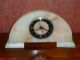 Antique Onyx Marble Art Deco Mantle Desk Clock Clocks photo 1