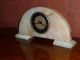 Antique Onyx Marble Art Deco Mantle Desk Clock Clocks photo 3