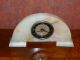 Antique Onyx Marble Art Deco Mantle Desk Clock Clocks photo 4
