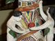 Antique Mexican Pottery Candelabra With Sacred Symbols - 