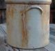 Antique Stoneware 3 Gallon Crock With Cobalt Chicken Feeding Crocks photo 1