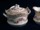 Dresden Floral Creamer & Sugar Bowl Hand Painted Very Detailed Teapots & Tea Sets photo 2
