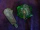 Vintage Czechoslovakia Green Glass Perfume Bottle Perfume Bottles photo 8