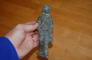 Antique Dug Bronze Boy Figure With Ball 7 