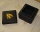 Vintage Wedgwood Black Bisque Jasperware Basalt Box Gold Gilt Griffin Egyptian Boxes photo 4
