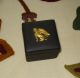 Vintage Wedgwood Black Bisque Jasperware Basalt Box Gold Gilt Griffin Egyptian Boxes photo 5