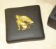Vintage Wedgwood Black Bisque Jasperware Basalt Box Gold Gilt Griffin Egyptian Boxes photo 6