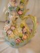 Vtg Hand Painted/made Porcelain Capodimonte Style Urn W Cherub & Applied Flowers Urns photo 2
