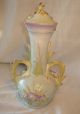 Vtg Hand Painted/made Porcelain Capodimonte Style Urn W Cherub & Applied Flowers Urns photo 4