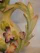 Vtg Hand Painted/made Porcelain Capodimonte Style Urn W Cherub & Applied Flowers Urns photo 6