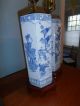 Pair Of Antiques Chinese Wig Stand Lamps Vases photo 4