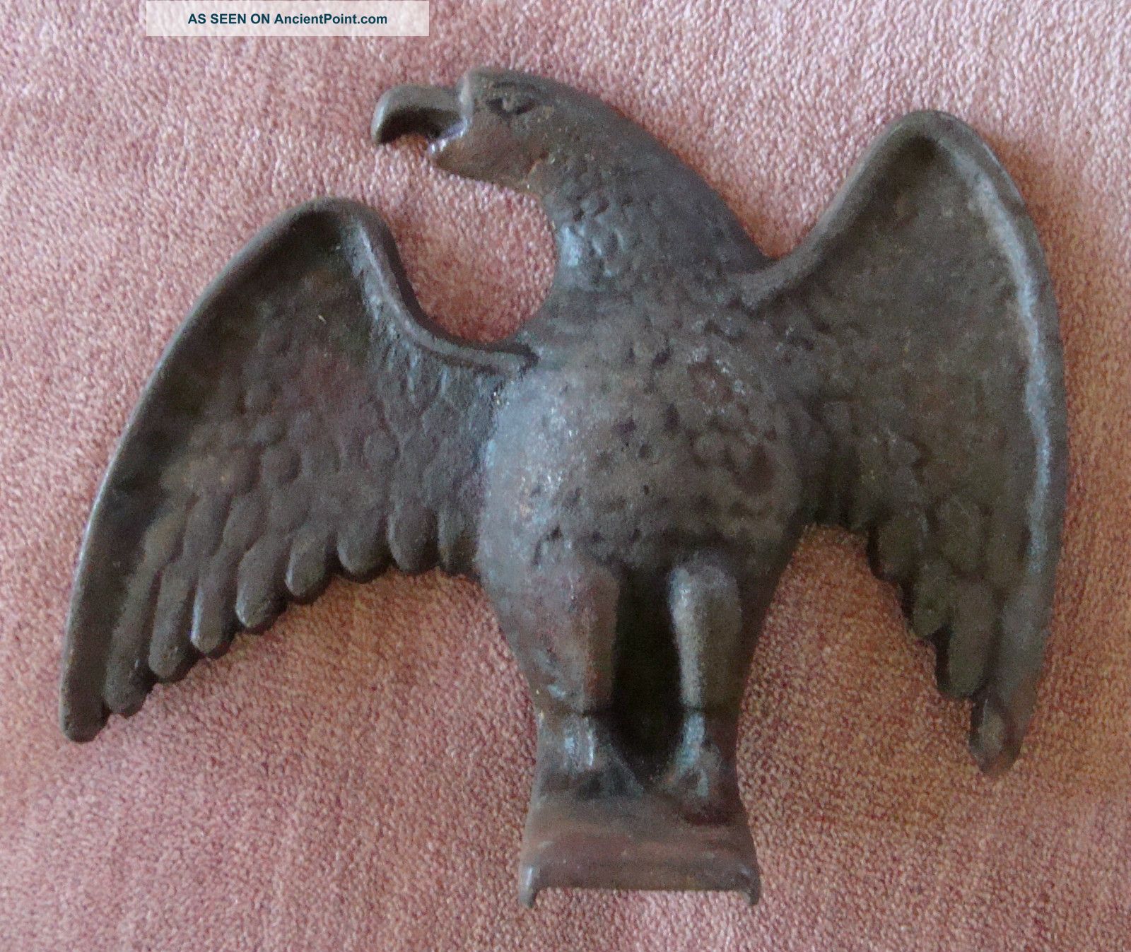 Victorian Cast Iron Eagle Snow Catcher / Stop Pat Pend 1900 Metalware photo