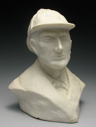 Excellent Porcelain Parian Ware Oscar Meunier Grenoble Sherlock Holmes Bust photo
