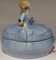 Antique German Figural Lady Trinket/box/pot/jar Germany Bows Cuffs Half Doll Re. Boxes photo 4
