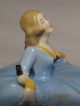 Antique German Figural Lady Trinket/box/pot/jar Germany Bows Cuffs Half Doll Re. Boxes photo 5
