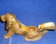 Vintage Cold Painted Metal Made In Austria Cocker Spaniel Dog Pipe Rest Metalware photo 9