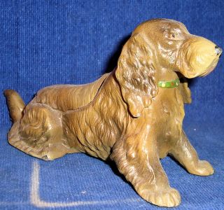 Vintage Cold Painted Metal Made In Austria Cocker Spaniel Dog Pipe Rest photo