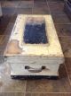 Antique 19th Cent.  Primitive Coffin Top Wood Box W/original Paint & Key Boxes photo 3
