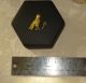 Vintage Wedgwood Black Bisque Jasperware Basalt Box Gold Gilt Egyptian Bird Wing Boxes photo 1